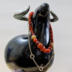 Lucky Brand Carnelian Bead Double Strand Necklace